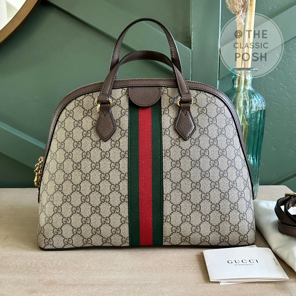 ❌SOLD❌ EUC Gucci Ophidia GG Supreme Dome Medium Crossbody Shoulder Bag - Picture 16 of 16